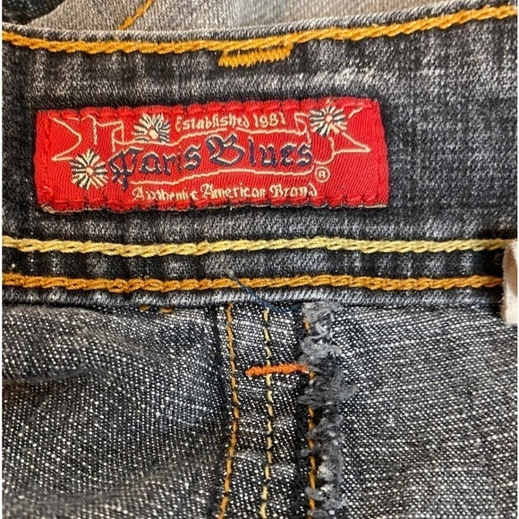 Paris Blue Distressed Ultra Mini Skirt Size 7 - Picture 9 of 13